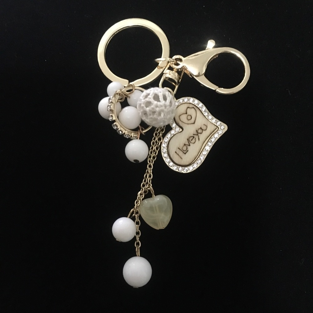 Keychain Purse Charm Heart I Love You